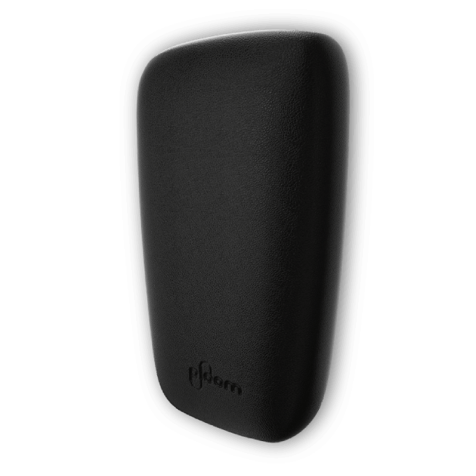 Ploom X čierny kožený zadný kryt Black - pohľad spredu