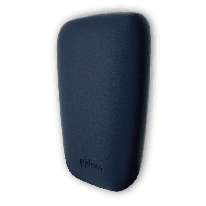 Ploom X modrý kožený zadný kryt Navy Blue - pohľad spredu
