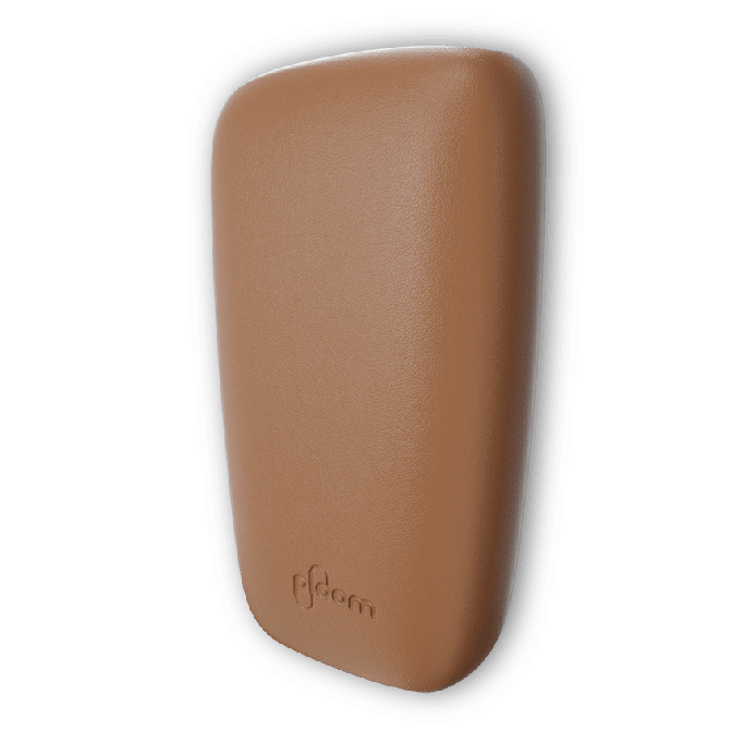 Ploom X hnedý kožený zadný kryt Brown - pohľad spredu