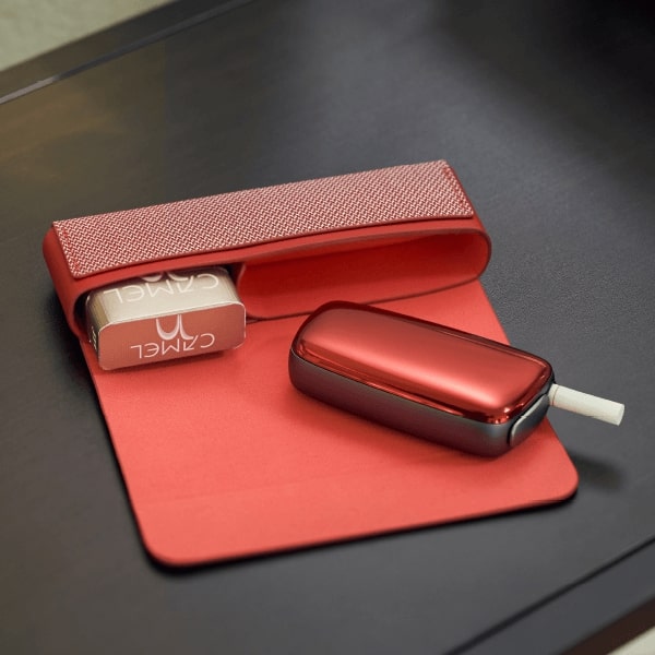 Červené puzdro Red pre zahrievač tabaku Ploom X Advanced a náplne Camel