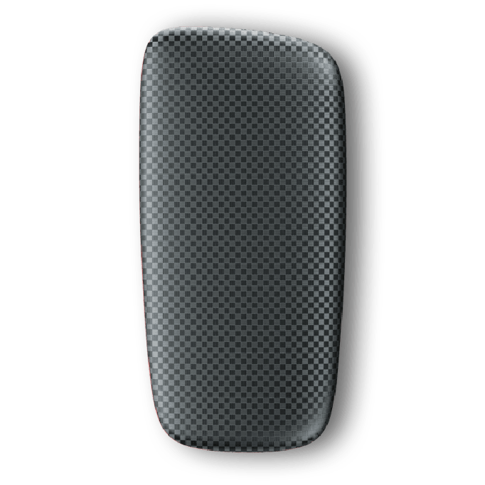 Sivý predný kryt so štvorcovým vzorom Ploom X Slate Grey - pohľad z prednej strany